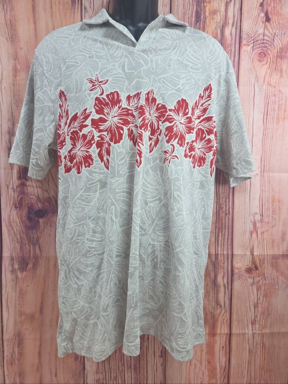 Caribbean Mens Supima Hawaiian Shirt Large